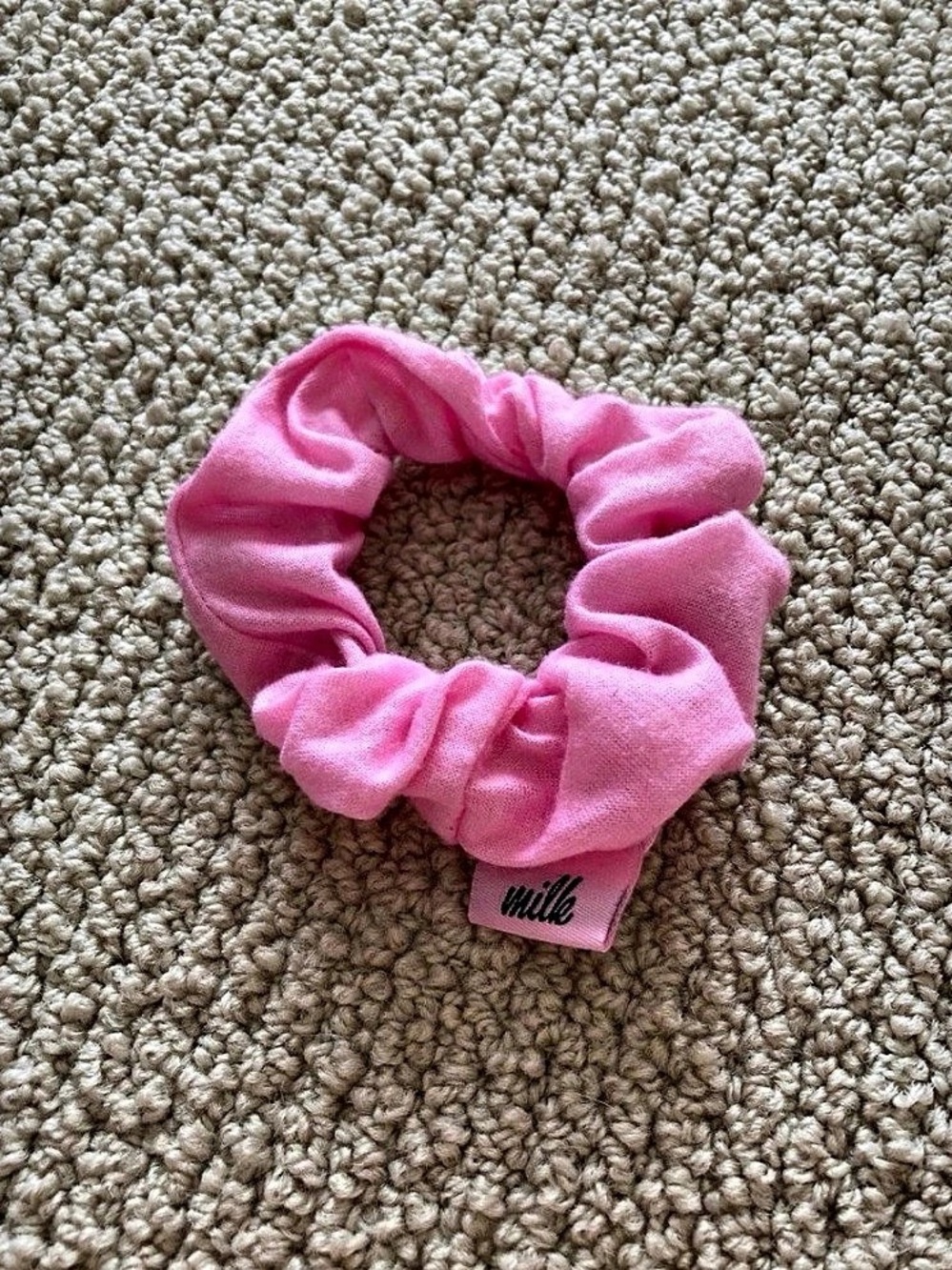 Momofuku Milk Bar Christina Tosi Pale Pink Scrunchy Hair Tie Souvenir EUC